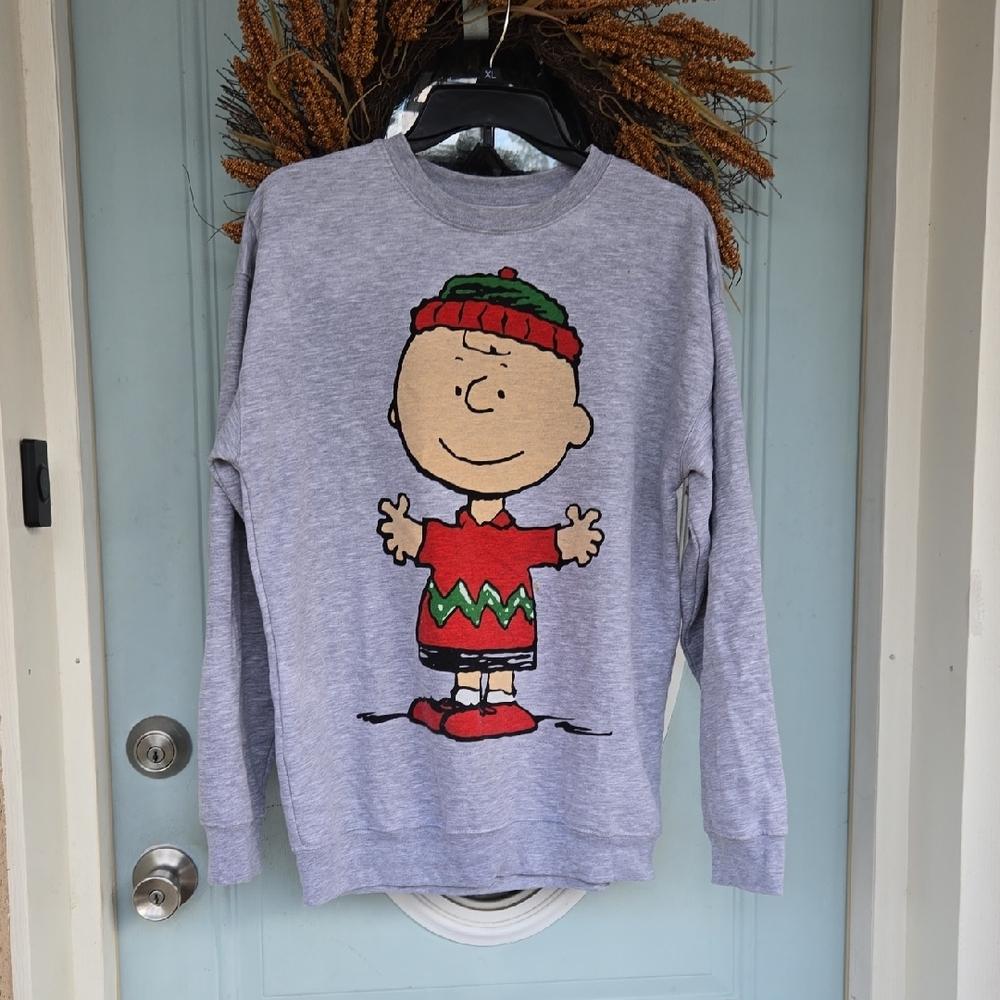 Peanuts Gray Crewneck ChristmasSweatshirt